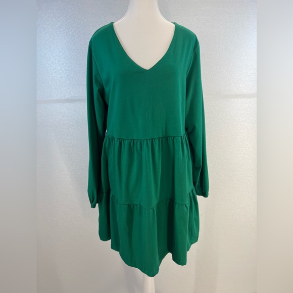 NWT Casual Dress Sweet Cute V Neck Mini Dress with Pocket Skin Friendly Fabric L - Picture 5 of 17